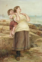 Pêcheuse et enfant